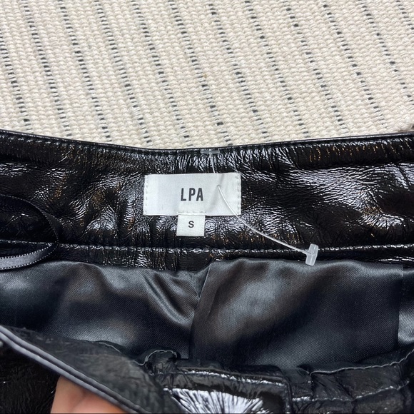 LPA 417 Pants Leather Black High Rise Size Small NWOT - Picture 4 of 10